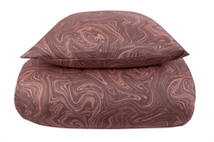 Sengetøj til dobbeltdyne - 200x200 cm - Marble lavendel - Mønstret sengetøj i 100% Bomuldssatin - By Night sengesæt