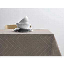 Damaskdug - 100% damaskvævet bomuld - Tiles Södahl - Taupe