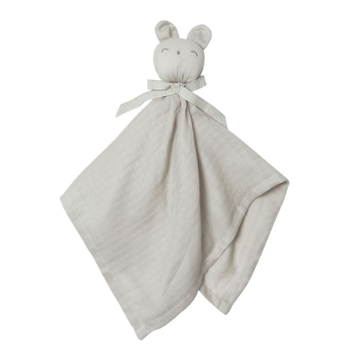 Nusseklud med kanin - GOTS certificeret økologisk bomuld - 50x50 cm - Desert green - Müsli By Green Cotton Soother