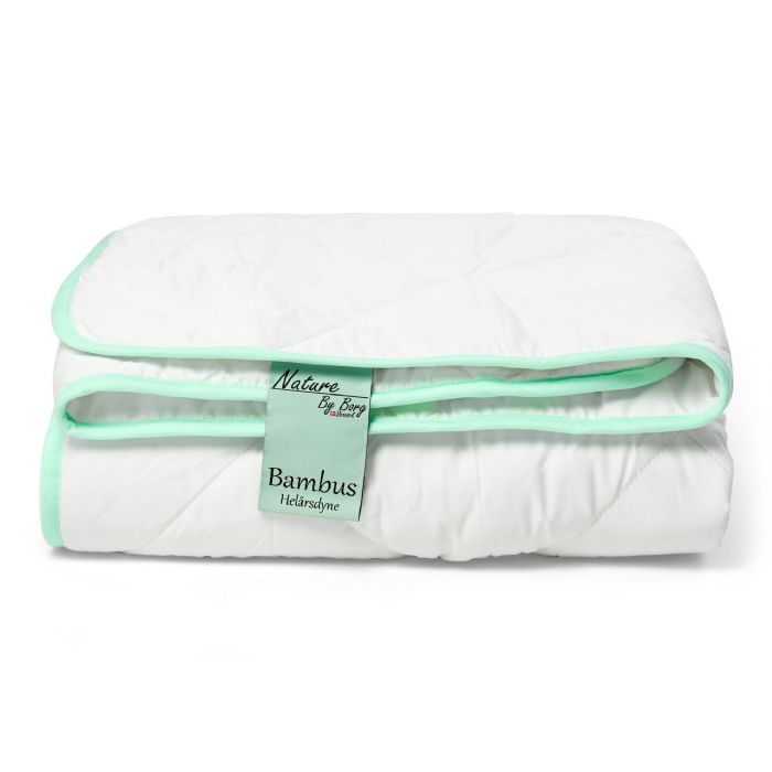 Bambus helårsdyne - 100% allergivenlig Bambus fyld - 150x210 cm - Nature By Borg bambusdyne med blødt bambusbolster 
