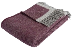 uldplaid i 100 ny Norsk uld - Track plum