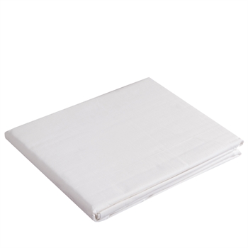 Kuvertlagen med U-split - 160x200 cm - Hvidt - 100% Bomuldssatin - Borås Cotton