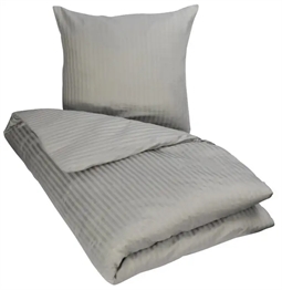  Kingsize sengetøj 240x220 cm - Jacquardvævet - Grå - 100% Bomuldssatin