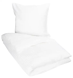 Sengetøj 240x220 cm - Hvidt sengetøj - King size - 100% Bomuldssatin - Borg Living dobbelt dynebetræk