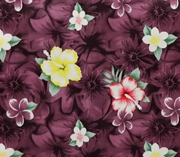 Voksdug 10 meters rulle  - Lilla blomster - 140 cm bred 