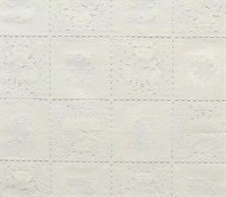 Voksdug - Hvid med hul mønster  - 140 cm bred - Prisen er pr. påbegyndt meter