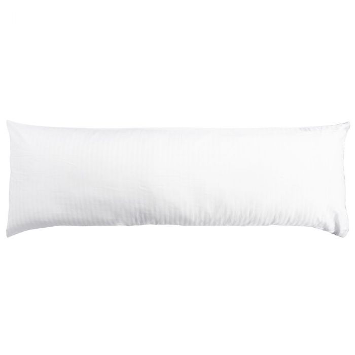  Pudebetræk 50x150 cm - 100% Bomuldssatin - Hvidt ensfarvet pudebetræk - Borg Living