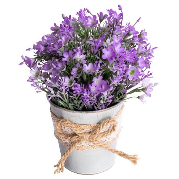 Kunstig Campanula Blomst - Højde 21 cm - Flotte lilla blomster - Kunstig potteplante