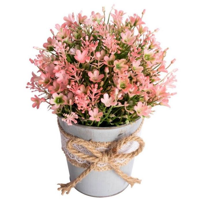 Kunstig Campanula Blomst - Højde 21 cm - Flotte lyserøde blomster - Kunstig potteplante