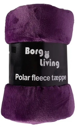 Fleece tæppe - Lilla - 150x200 cm - Blødt og lækkert sofatæppe - Borg Living
