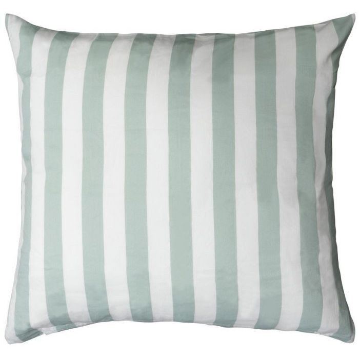 Pudebetræk 50x70 cm - Nordic Stripe Mint - Mint og Hvid - 100% Bomuldssatin 