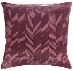 Pudebetræk 60x63 cm - Sharp Lines Bordeaux - lyserød - 100% Bomuldssatin 