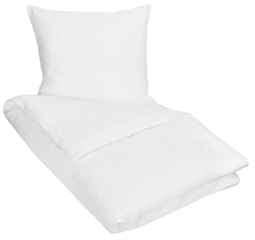Hvidt sengetøj - 150x210 cm - Bæk og bølge sengesæt - 100% Bomuld - By Night sengelinned 