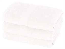 Hvide håndklæder - 50x100 cm - Diamant - Hvid - 100% Bomuld - Bløde håndklæder fra Egeria