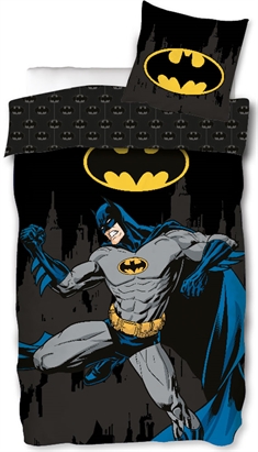  Batman sengetøj - 150x210 cm - Power - Vendbart sengesæt med Batman - Sengelinned i 100% bomuld