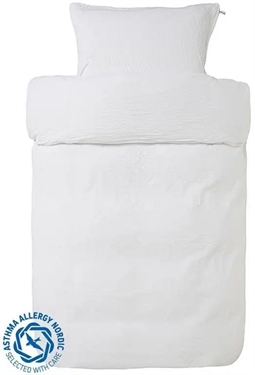 Hvidt sengetøj - 150x210 cm - Pure white - Sengelinned i 100% Bomuld - Høie sengetøj