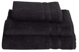 Badehåndklæde - 70x140 cm - Sort - 100% Bomuld - Frottehåndklæde fra Borg Living