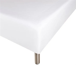 Stræklagen 140x200 cm - Hvid - 100% Bomulds jersey - Faconlagen til madras