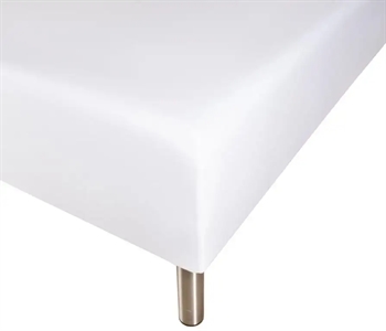 Boxlagen 180x200 cm - Hvid - 100% Bomuldssatin - Faconlagen til madras