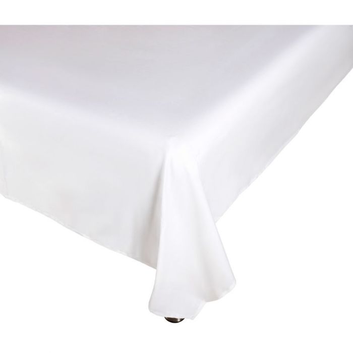 Glat lagen 150x250 cm - 100% bomuldssatin - Ekstra blødt fladlagen - Hvidt satin lagen - By Night fladt lagen