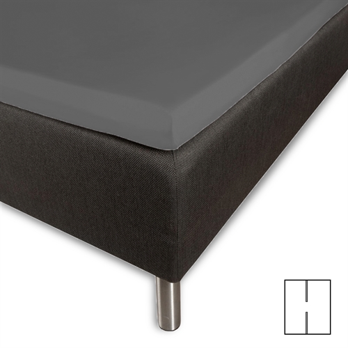 Kuvertlagen med H-split - 180x210 cm - Splitlængde 65 cm - Antracit - 100% Bomuldssatin - Borås Cotton
