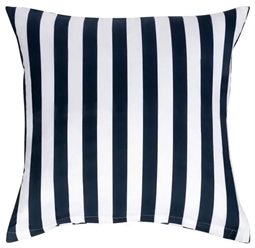 Pudebetræk 50x70 cm - Nordic Stripe - Mørke blå og Hvid - 100% Bomuldssatin 