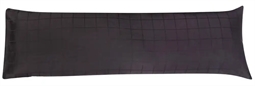 Pudebetræk 50x150 cm - Check Black - Sort - 100% bomuldssatin 