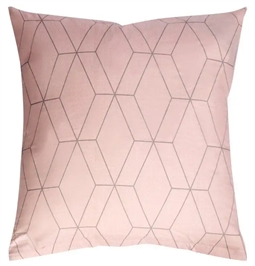  Pudebetræk 60x63 cm - Geometric Rose - Lyserød - 100% Bomuld