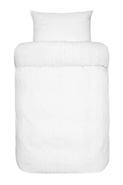 Hvidt sengetøj 200x220 cm - Milano - Sengetøj dobbeltdyne - 100% dobbyvævet bomuldssatin - Høie