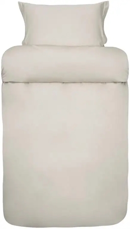 Beige sengetøj - 150x210 cm - Elegance - Ensfarvet sengetøj - 100% egyptisk bomuld - Sengesæt fra Høie