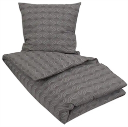 Sengetøj 200x200 cm - Wings grey - Dobbeltdyne betræk i 100% Bomuld - Borg Living sengesæt