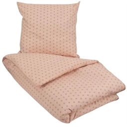 Sengetøj dobbeltdyne 200x200 cm - Iben peach - Sengesæt i 100% økologisk bomuld - Soft & Pure dobbeltdyne betræk