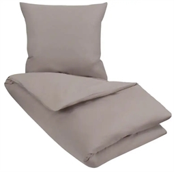 Kingsize sengetøj 240x220 cm - Astrid - Grey - 100% økologisk bomuld - Soft & Pure organic