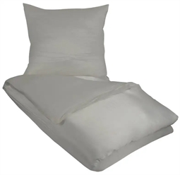 Silke sengetøj - 140x200 cm - Ensfarvet gråt sengetøj - Sengesæt i 100% Silke - Butterfly Silk