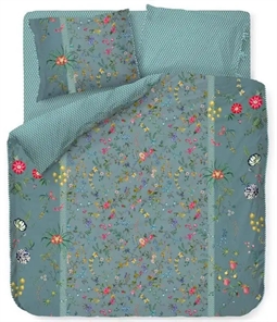 Sengetøj dobbeltdyne 200x200cm - Petites fleurs blue - Sengesæt med 2 i 1 design - 100% bomuld - Pip Studio sengetøj