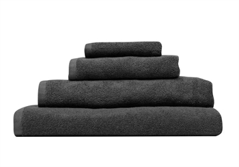 Badelagen - 100x150 cm - Antracitgrå - 100% Økologisk bomuld - Frottehåndklæde fra Høie