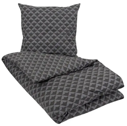 Dobbelt sengetøj 200x220 cm - Arrow Black - Sort - 100% Bomuld