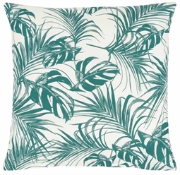 Pudebetræk 60x63 cm - Leaves Green - Grøn - 100% Bomuld