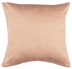 Pudebetræk 50x70 cm - Check Rose - Lyserød - jacquardvævet - 100% bomuldssatin 
