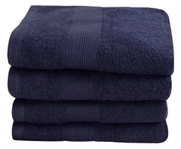 Gæstehåndklæde - 40x60 cm - Mørkeblå - 100% Bomuld - Frottehåndklæde fra By Borg