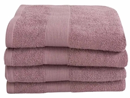 Håndklæde - 50x100 cm - Støvet rosa - 100% Bomuld - Frotte håndklæde fra By Borg