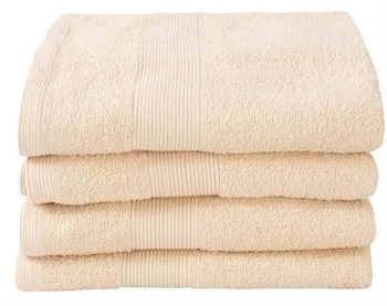 Gæstehåndklæde - 40x60 cm - Creme - 100% Bomuld - Frottehåndklæde fra By Borg