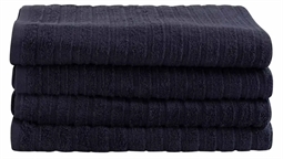 Badelagen - 100x150 cm - Mørkeblå - 100% Bomuld - Standhåndklæde fra By Borg