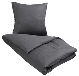 Dobbelt Sengetøj - 100% Egyptisk bomuld - 200x200 cm - Grå - Jacquardvævet sengesæt fra By Borg