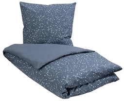 Sengetøj 240x220 cm - Zodiac blåt sengetøj - King size - Sengelinned i 100% Bomuld