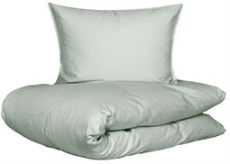 Borås sengetøj - 140x220 cm - Stribet grønt sengetøj - 100% bomulds sengesæt fra Borås Cotton