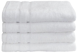 Bambus Badehåndklæde - 70x140 cm - Hvid - Bløde håndklæder fra Premium - By Borg