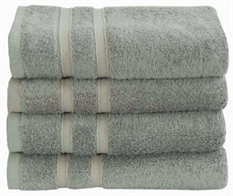 Bambus Håndklæde - 50x100 cm - Støvet grøn - Bløde håndklæder fra "Premium - By Borg