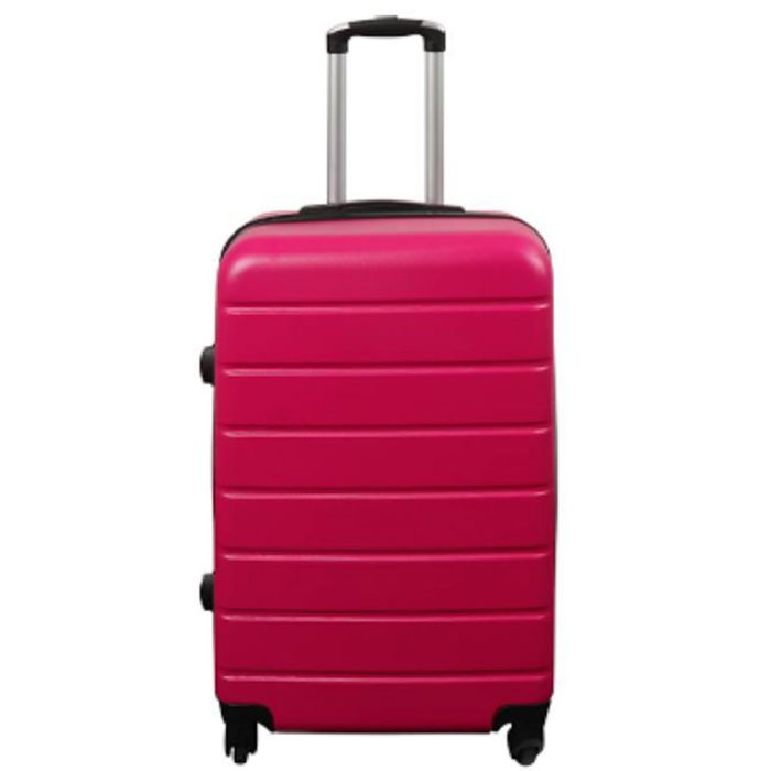 Kuffert - Hardcase kuffert - Str. Medium - Pink - Praktisk rejsekuffert