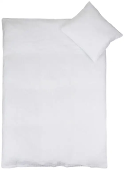 Hvid junior sengetøj 100x140 cm - Sengesæt i hvid junior - 100% bomuldssatin